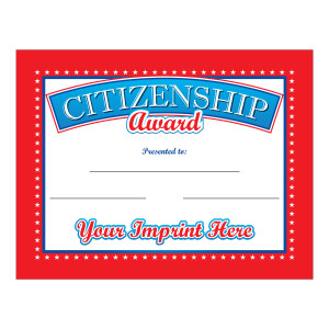 Custom 8.5" x 11" Certificate - Citizenship Award