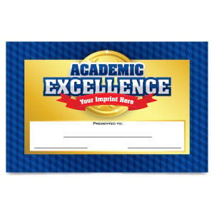 Custom 5.5" x 8.5" Certificate- Academic Excellence