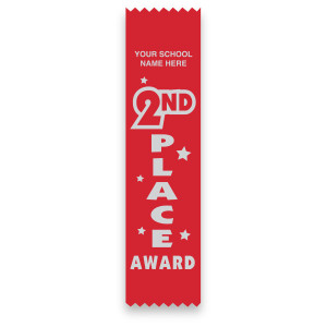 Imprinted Flat Ribbon - 2nd Place Award