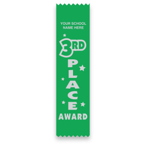 Imprinted Flat Ribbon - 3rd Place Award