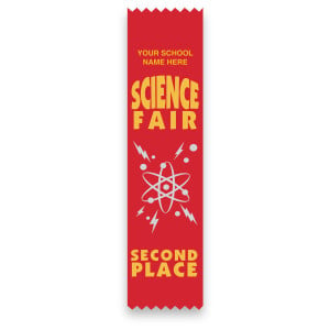 Imprinted Flat Ribbon - Science Fair 2nd Place