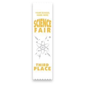 Imprinted Flat Ribbon - Science Fair 3rd Place
