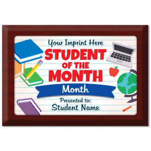 Custom Plate Plaque - Student of the Month (Paper)