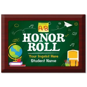 Custom Plate Plaque - A/B Honor Roll (Chalkboard)