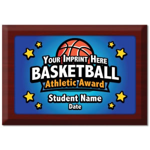 Custom Plate Plaque - Basketball Athletic Award