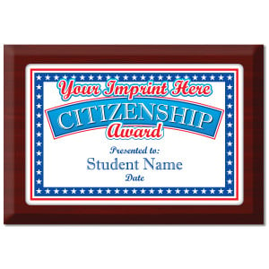 Custom Plate Plaque - Citizenship Award