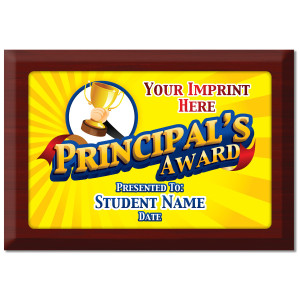 Custom Plate Plaque - Principal's Award
