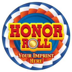 Custom Circular Statement Magnet- Honor Roll