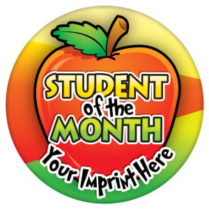 Custom Circular Statement Magnet- Student of the Month