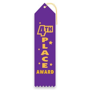 Carded Ribbon - 4th Place Award