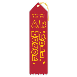 Imprinted Carded Ribbon - AB Honor Roll