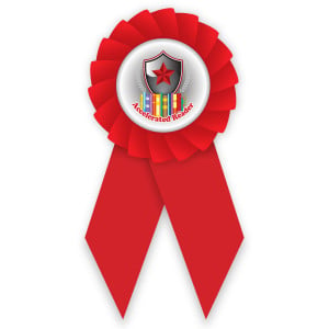 Econo Rosette Ribbon with Button Insert - Accelerated Reader