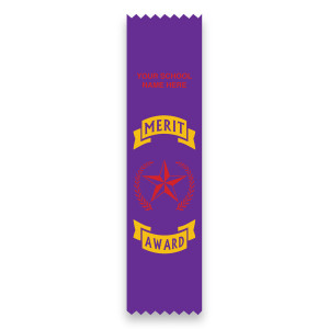 Imprinted Flat Ribbon - Merit Award