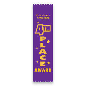 Imprinted Flat Ribbon - 4th Place Award
