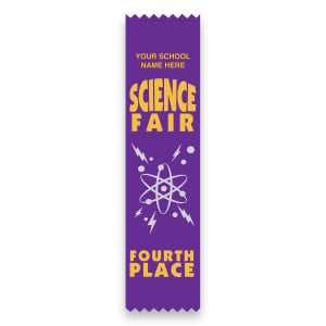 Imprinted Flat Ribbon - Science Fair 4th Place