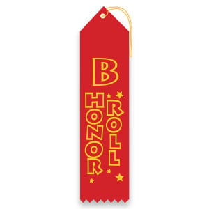 Carded Ribbon - B Honor Roll