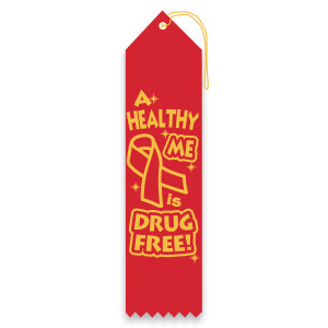 Carded Ribbon - A Healthy Me is Drug Free