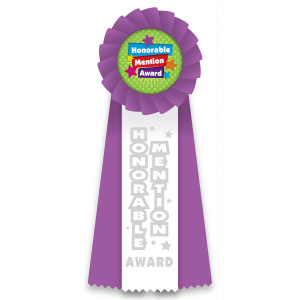 Rosette Ribbon with Button Insert - Honorable Mention