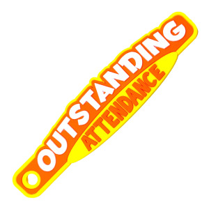 Brag Stick - Outstanding Attendance (Orange)