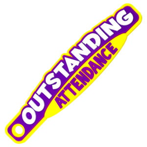Brag Stick - Outstanding Attendance (Purple)