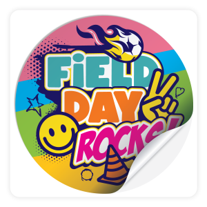 Round Sticker -  Field Day Rocks!