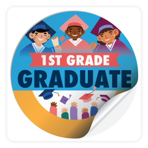 Round Sticker - 1st Grade Graduate