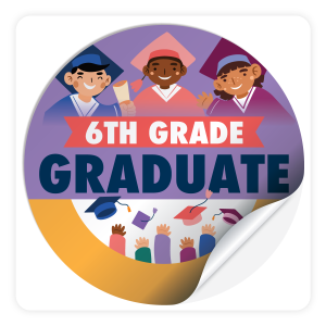 Round Sticker - 6th Grade Graduate