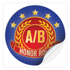 Round Sticker - A/B Honor Roll