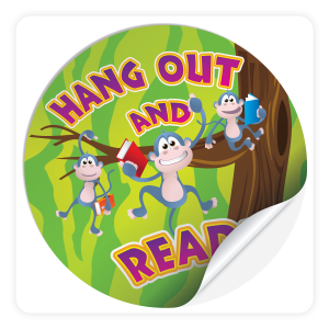 Round Sticker - Hang Out And Read