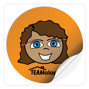 Round Sticker - Teamology (Amelia)