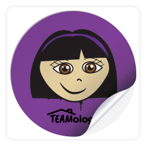 Round Sticker - Teamology (Ruby)