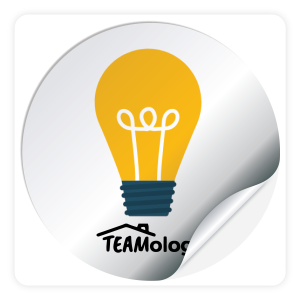 Round Sticker - Teamology (Lightbulb)