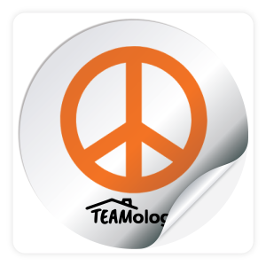 Round Sticker - Teamology (Peace)