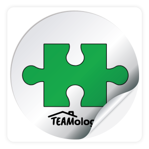 Round Sticker - Teamology (Puzzle)