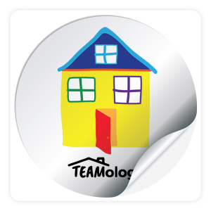 Round Sticker - Teamology (House)