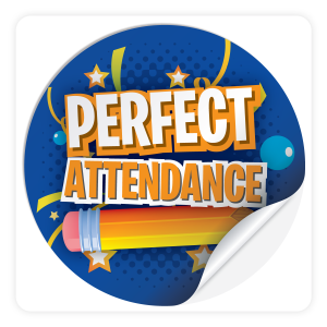 Round Sticker - Perfect Attendance