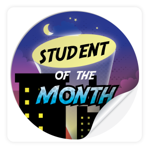 Round Sticker - Student Of The Month