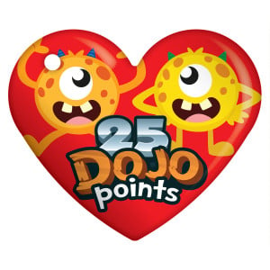 Heart Brag Tags - 25 Dojo Points