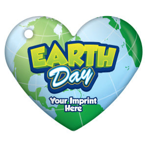 Custom Heart Brag Tag - Earth Day