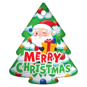 Tree Brag Tags - Merry Christmas (Santa)