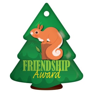Tree Brag Tags - Friendship Award (Squirrel)