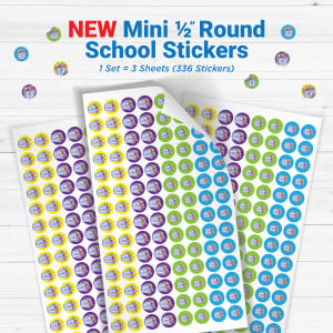 Mini Round 1/2" Stickers - Bucket Filler