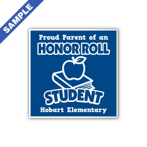 Custom One-Color Square Decal - School
