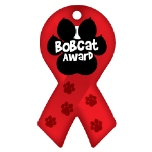 Custom Ribbon Brag Tag - Bobcat Award