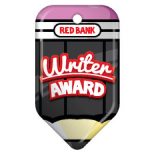 Custom Pencil Brag Tag - Writer Award