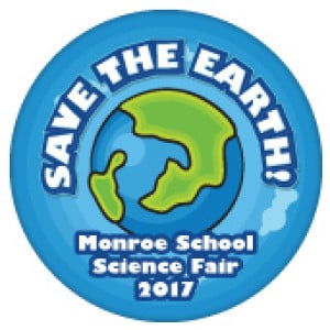 Custom Circular Statement Magnet - Save the Earth - Monroe School Science Fair 2017
