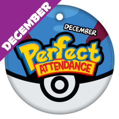 Perfect Attendance - Pocket Ball Monsters Theme by Month