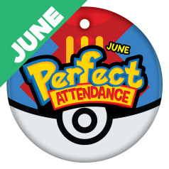 Perfect Attendance - Pocket Ball Monsters Theme by Month