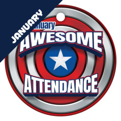 Perfect Attendance - Super Hero Theme by Month