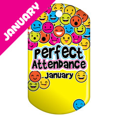 Perfect Attendance - Emoji Theme by Month